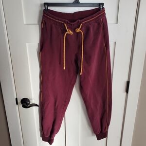 Lululemon X Roksanda Burgundy Jogger Pants Maroon Gold U Of MN Gophers 30x28